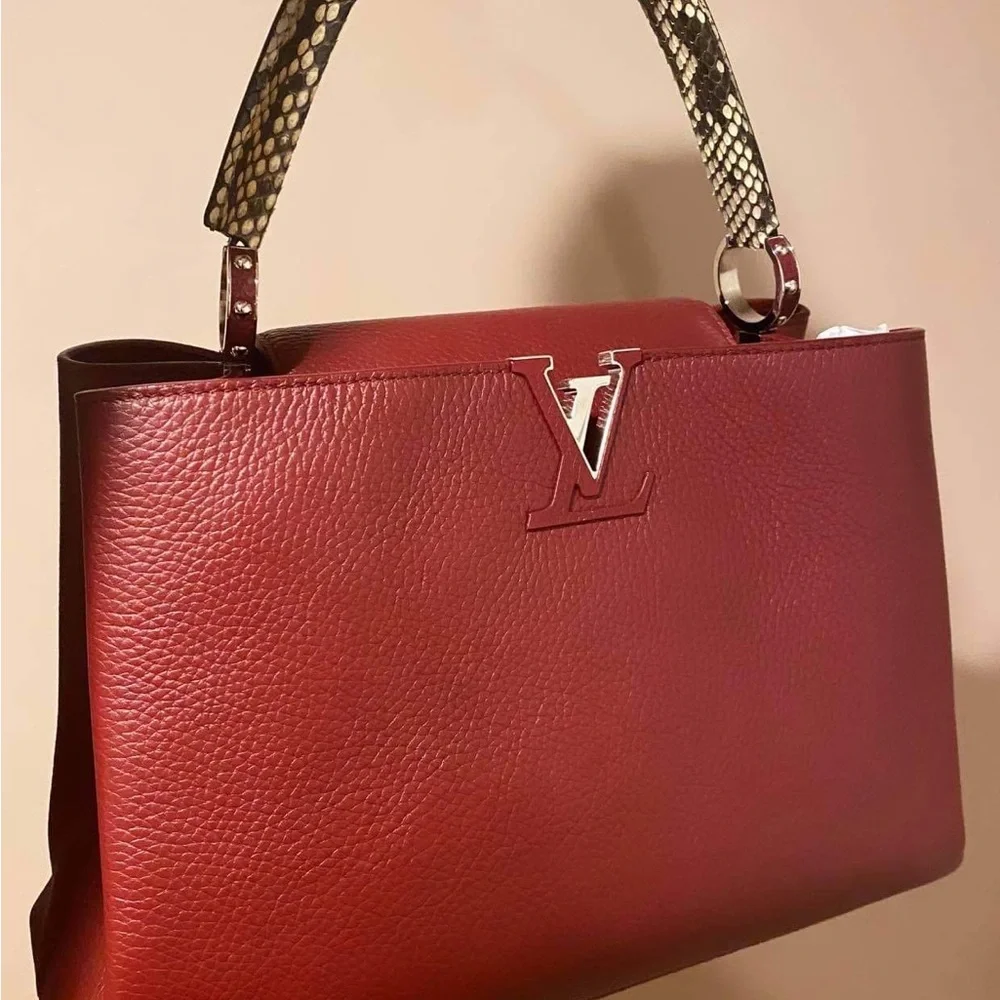 Louis Vuitton | Bags | Louis Vuitton Capucines Leather Handbag With ...